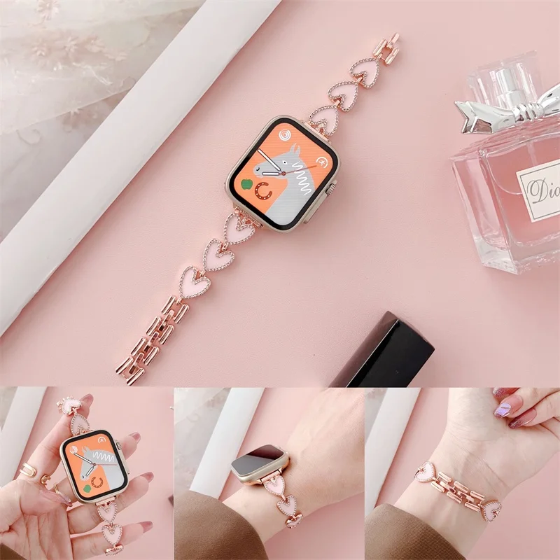 Butterfly Slim Diamond Metal Watch Band for Apple Watch Series Ultra/8/7/6/SE/5 Stainless Steel Bracelet for 44 45mm 49mm 41mm
Butterfly Slim Diamond Metal Watch Band for Apple Watch Series Ultra/8/7/6/SE/5 Stainless Steel Bracelet for 44 45mm 49mm 41mm