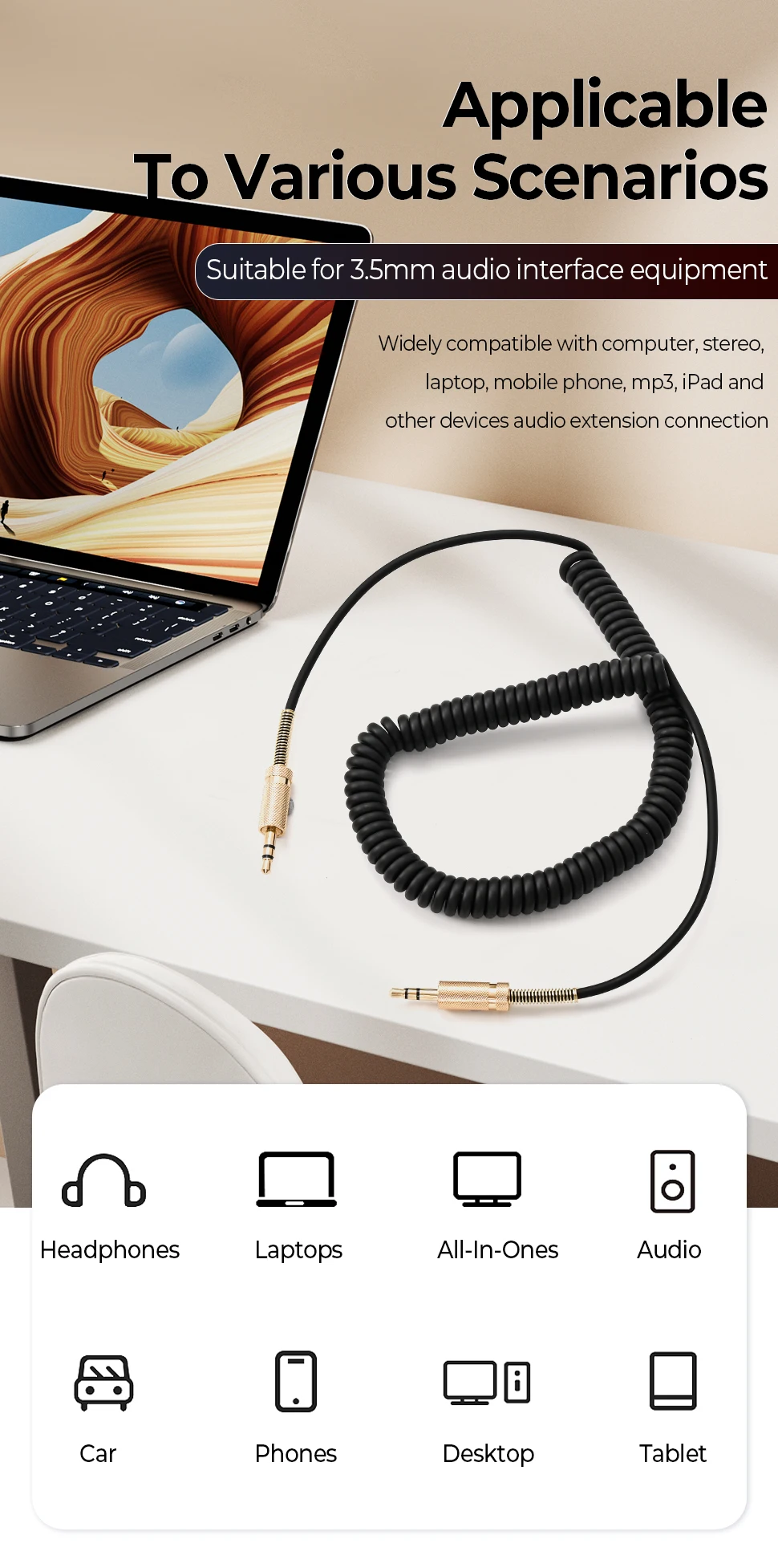 3.5mm Replacement Audio Spring Cable Relief Coiled Headphone Wire for Marshall MARSHALL Speaker Male Audio Connection Cable 3.5mm Replacement Audio Spring Cable Relief Coiled Headphone Wire for Marshall MARSHALL Speaker Male Audio Connection Cable