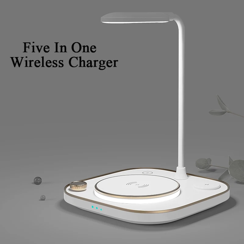 5 In 1 Wireless Charger With LED Desk Lamp For iPhone 13 12 Pro 15W Fast Charging Station For Apple Watch 7 Airpods 2 Pro
5 In 1 Wireless Charger With LED Desk Lamp For iPhone 13 12 Pro 15W Fast Charging Station For Apple Watch 7 Airpods 2 Pro