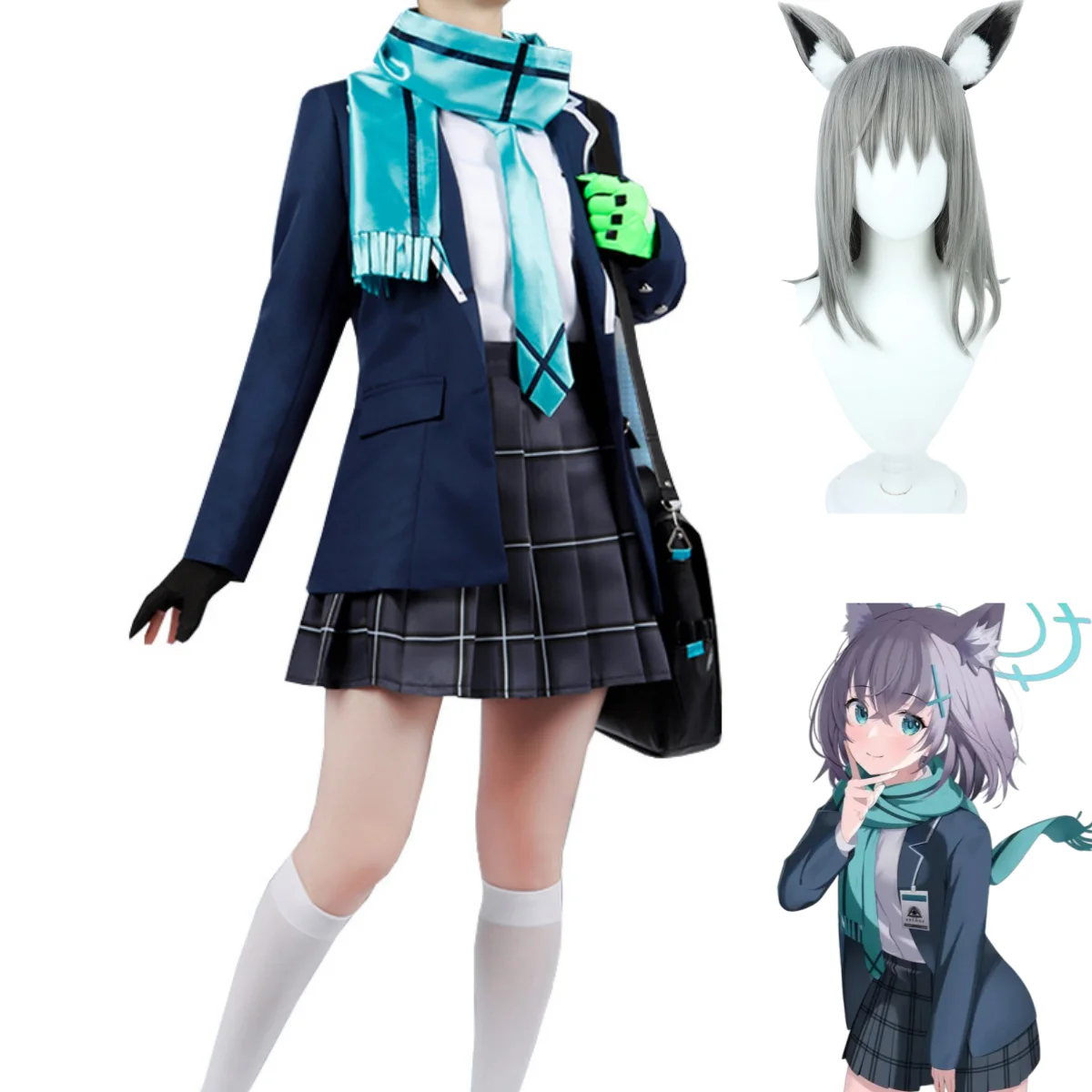 Anime Game Blue Archive Sunaōkami Shiroko Cosplay Costume Wig Day Han JK School Uniform Woman Kawaii Halloween Carnival Suit
Anime Game Blue Archive Sunaōkami Shiroko Cosplay Costume Wig Day Han JK School Uniform Woman Kawaii Halloween Carnival Suit