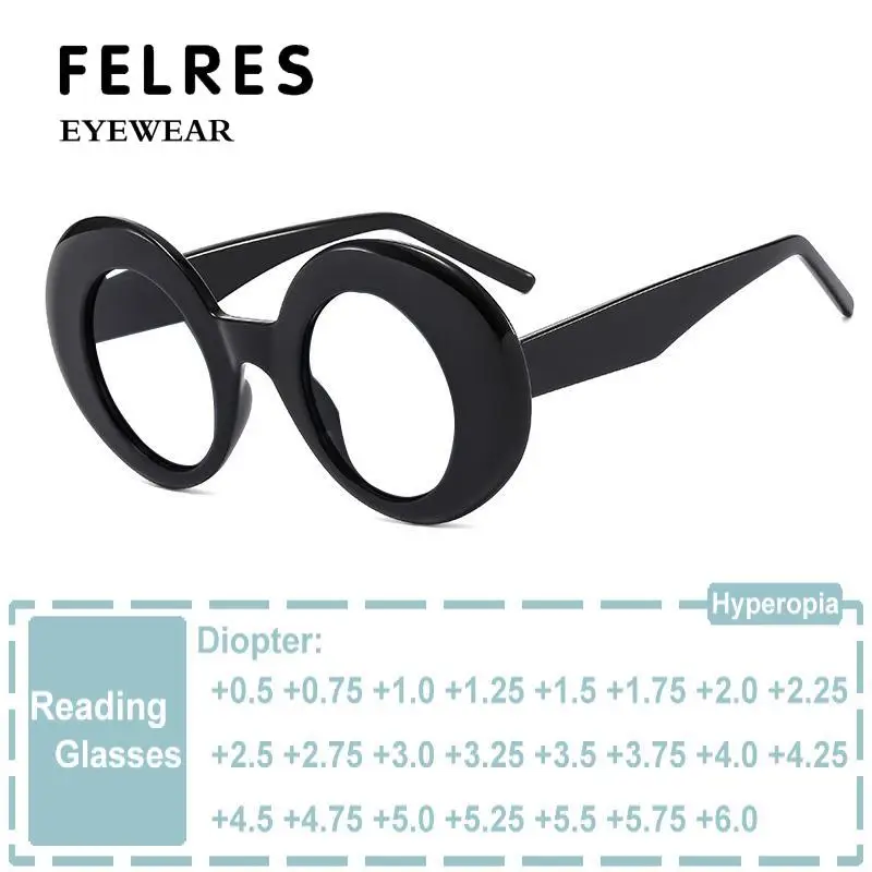 

Роскошные брендовые ретро очки для чтения в круглой большой оправе, женские оптические компьютерные очки, очки с защитой от синего света, очки для дальнозоркости