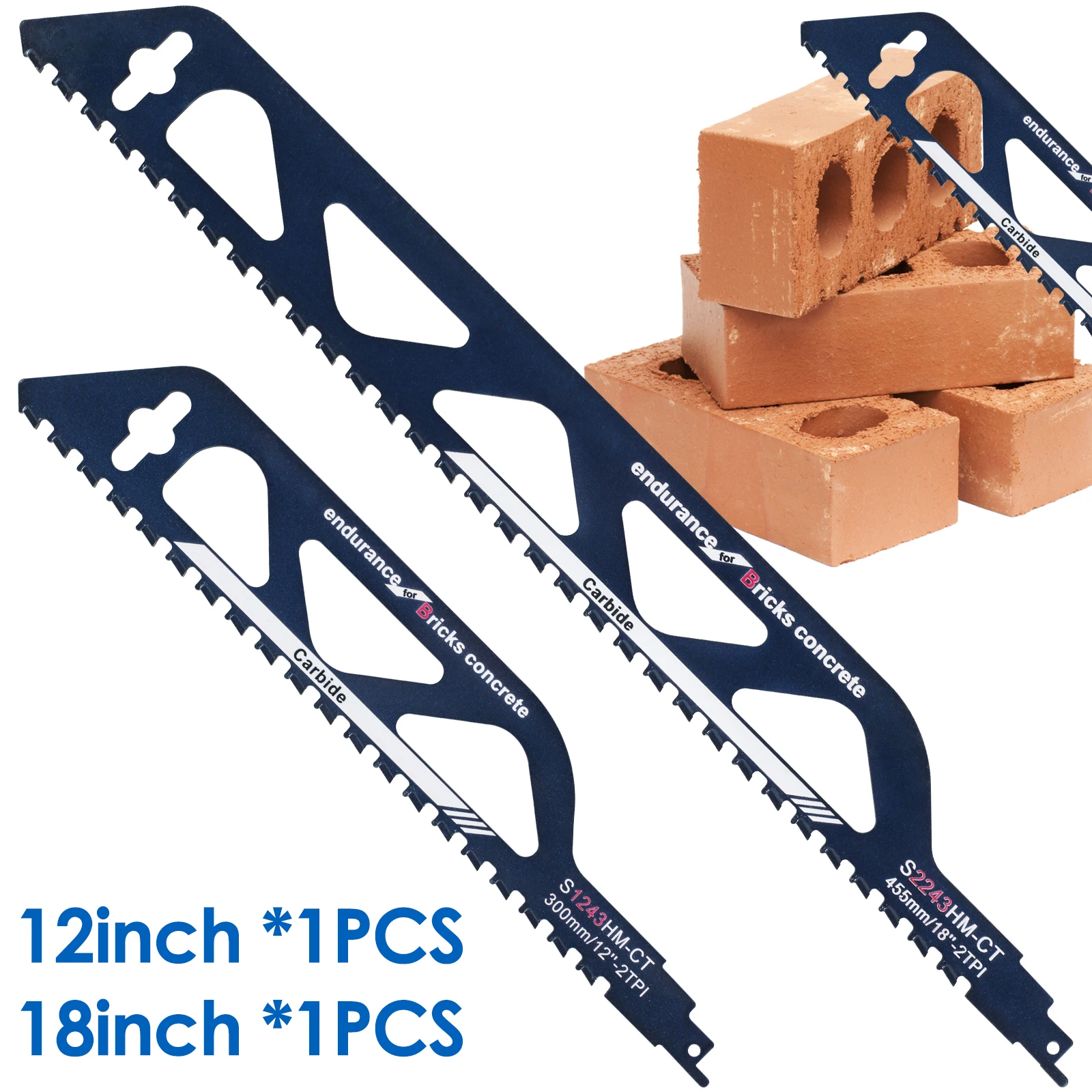 Reciprocating Saw Blade 12/18in Cutting Recip Sabre Saw Blade Alloy Steel Brick Concrete Cutting Saw Blade Masonry Cutting Blade
Reciprocating Saw Blade 12/18in Cutting Recip Sabre Saw Blade Alloy Steel Brick Concrete Cutting Saw Blade Masonry Cutting Blade