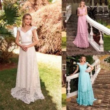 2022 Spring Lace Bridesmaid Dresses Pink Long Backless Straight Long Quinceanera Gown Wedding Party Vestidos Slim Evening Robes
2022 Spring Lace Bridesmaid Dresses Pink Long Backless Straight Long Quinceanera Gown Wedding Party Vestidos Slim Evening Robes