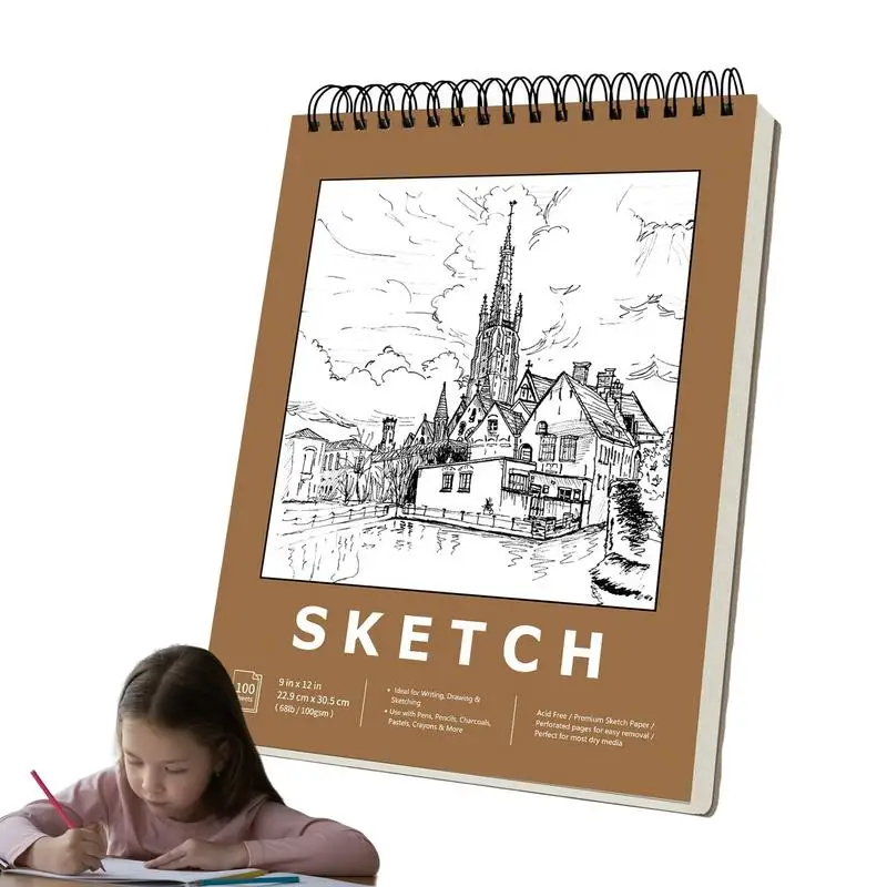 

Art Sketchbook Spiral Bound Drawing Paper Sketch Pad Thickened Multifunctional Drawing Book Professional Creative Sketching Pad