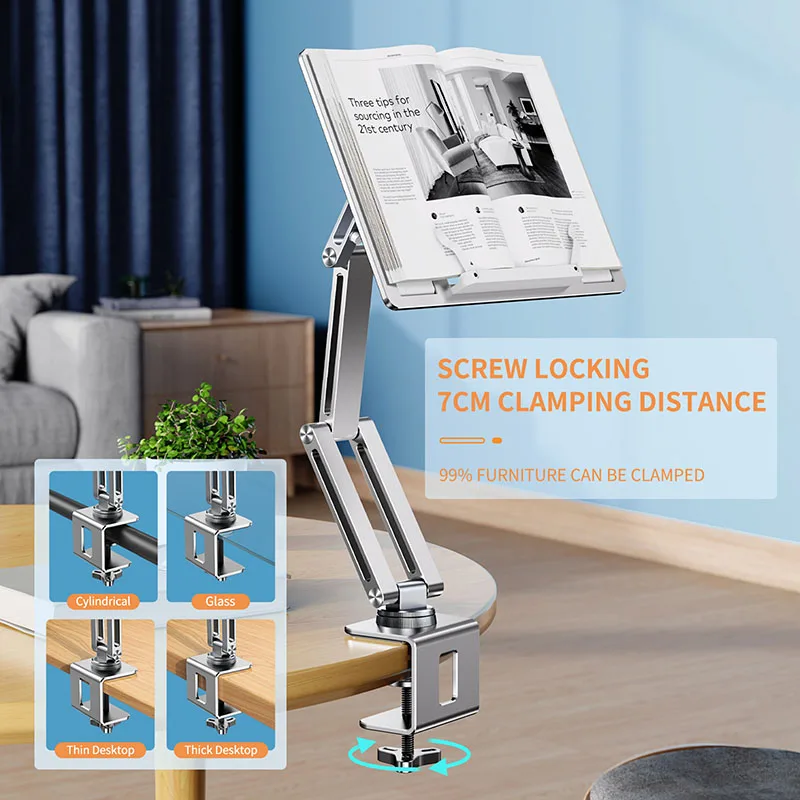 New 360°Rotatable Laptop Stand Clamp Tablet Hightening Support Holder Book Bracket Height Adjustable Desktop Bed Lazy Stand
New 360°Rotatable Laptop Stand Clamp Tablet Hightening Support Holder Book Bracket Height Adjustable Desktop Bed Lazy Stand