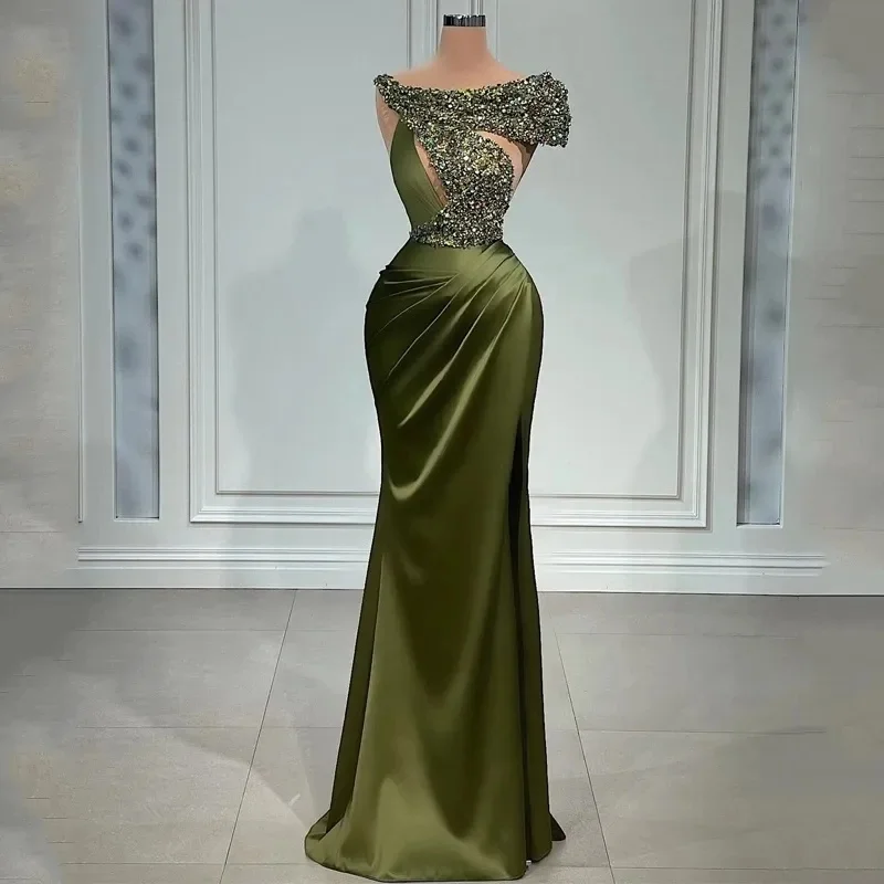 Crystal Beading Mermaid Evening Dresses Woman's High Neck Sexy Cut Out Prom Gowns One Shoulder Elegant Formal Party Vestidos
Crystal Beading Mermaid Evening Dresses Woman's High Neck Sexy Cut Out Prom Gowns One Shoulder Elegant Formal Party Vestidos