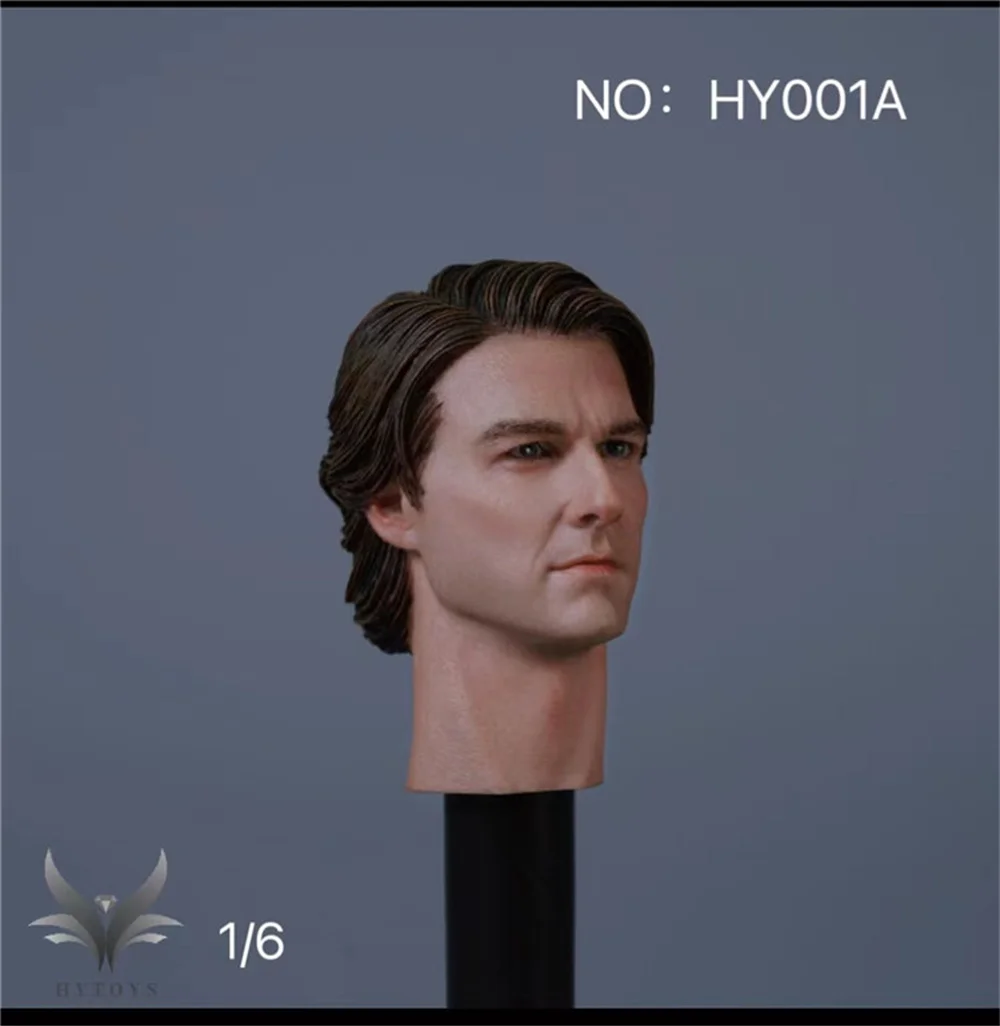 

1/6 Tom Cruise Head Sculpt PVC Male Head Carving HY001A Model Fit 12'' Soldier Action Figure Body Dolls