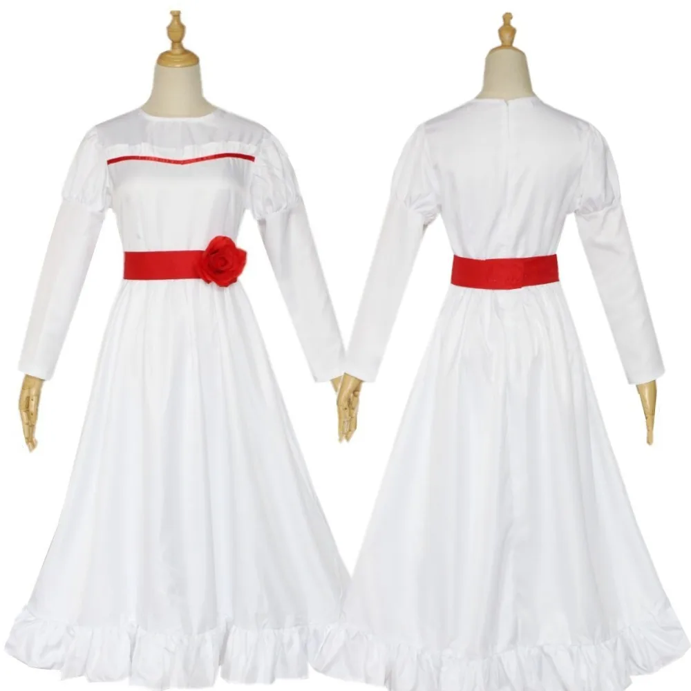 Movie Horror Annabelle Costume Ghost Doll Cosplay White Princess Fancy Dress Carnival Party Outfits Kids Women Halloween Party
Movie Horror Annabelle Costume Ghost Doll Cosplay White Princess Fancy Dress Carnival Party Outfits Kids Women Halloween Party