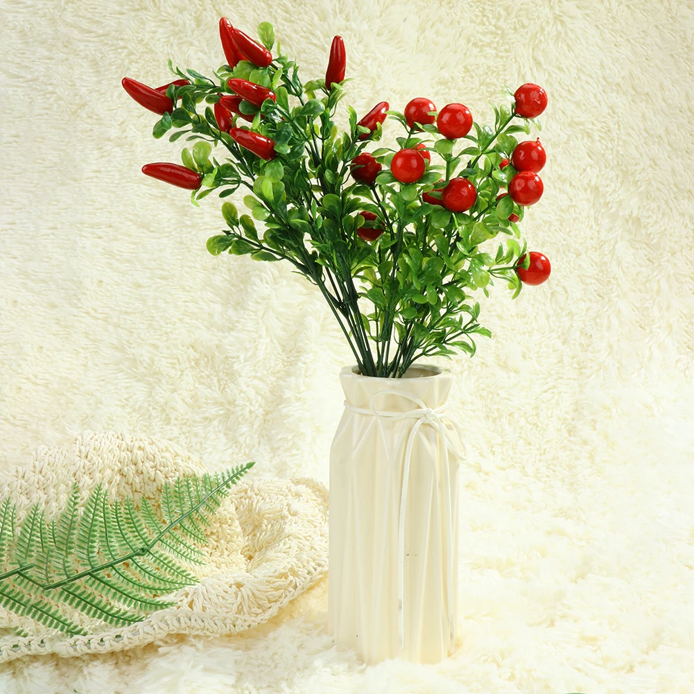 Simulation Green Plant Artificial Wedding Decoration Home Decor Chili Fruits Bunches Landscape Plant for Home Festival Decor
Simulation Green Plant Artificial Wedding Decoration Home Decor Chili Fruits Bunches Landscape Plant for Home Festival Decor