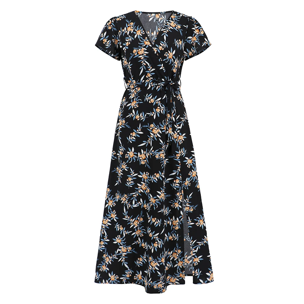 2023 Sping Summer Chic And Elegant Woman Slit Dress V-Neck Short Sleeve Chiffon Floral Pattern For Office Lady
2023 Sping Summer Chic And Elegant Woman Slit Dress V-Neck Short Sleeve Chiffon Floral Pattern For Office Lady
