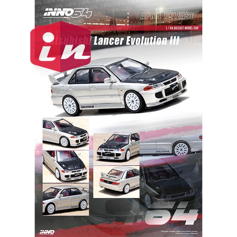Inno64 1/64 Lancer Evolution III Silver w/ Carbon Bonnet Diecast Model Car Collection Limited Edition Hobby Toys
Inno64 1/64 Lancer Evolution III Silver w/ Carbon Bonnet Diecast Model Car Collection Limited Edition Hobby Toys
