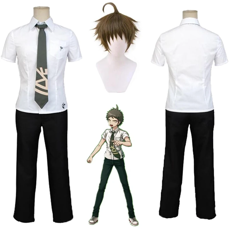 

Anime Danganronpa Hinata Hajime School Uniforms Set Wig Halloween Goodbye Despair Hinata Cosplay Carnival Costumes Outfits