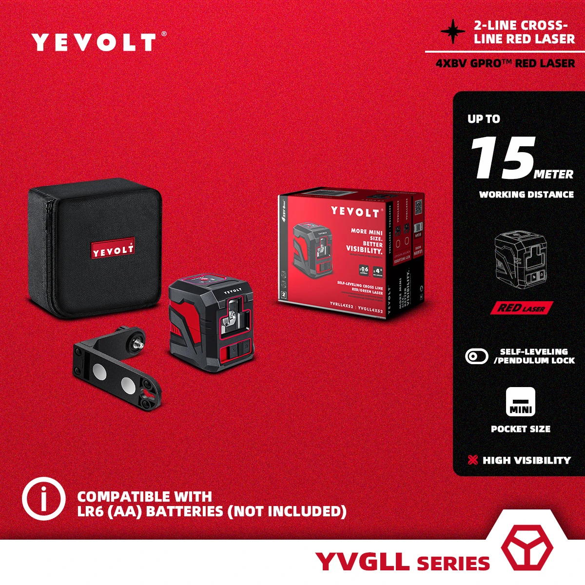 Набор для лазерного уровня YEVOLT YVRLL4XS2B1, 2 линии, самовыравнивающийся, перекрестный, красный Нивелир, инструмент для помещений с магнитным настенным креплением, Оксфордский чехол для хранения
Набор для лазерного уровня YEVOLT YVRLL4XS2B1, 2 линии, самовыравнивающийся, перекрестный, красный Нивелир, инструмент для помещений с магнитным настенным креплением, Оксфордский чехол для хранения