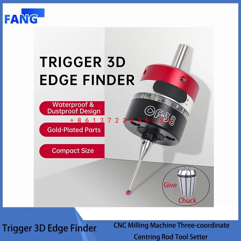 3D trigger edge finder machining center CNC CF-38 CNC milling machine three-coordinate precision probe centring rod tool setter
3D trigger edge finder machining center CNC CF-38 CNC milling machine three-coordinate precision probe centring rod tool setter