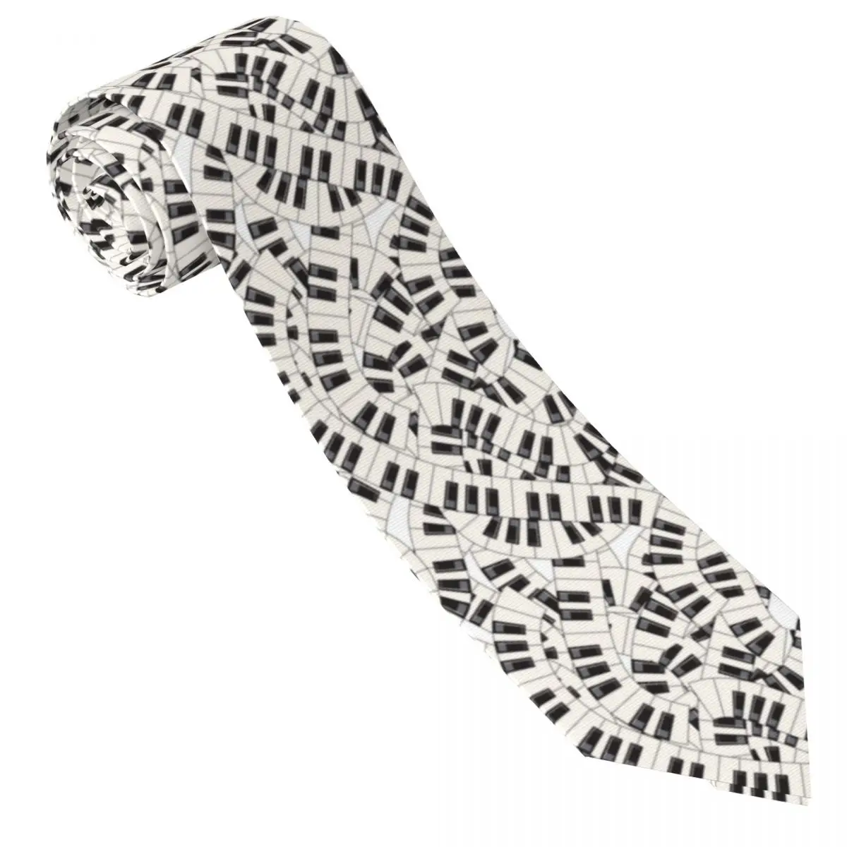 

Music Notes Tie Piano Keys Modern Art Custom DIY Neck Ties Cute Funny Collar Tie Men Daily Wear Party Necktie Accessories