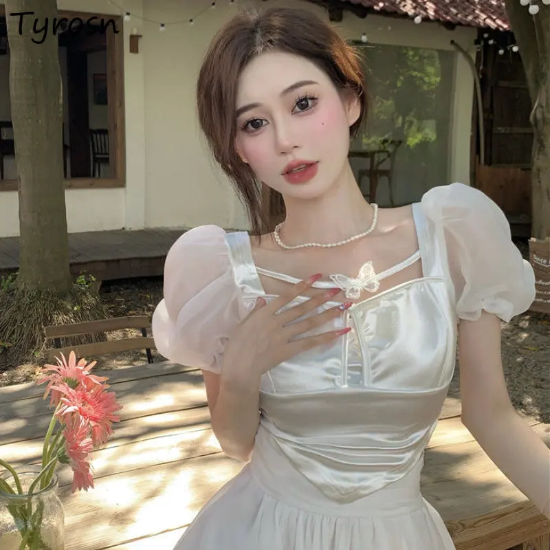 Women Blouse French Style Simple Princess Crop Fashion Sweet Design Square Collar Leisure Puff Sleeve Tender Patchwork Elegant
Women Blouse French Style Simple Princess Crop Fashion Sweet Design Square Collar Leisure Puff Sleeve Tender Patchwork Elegant