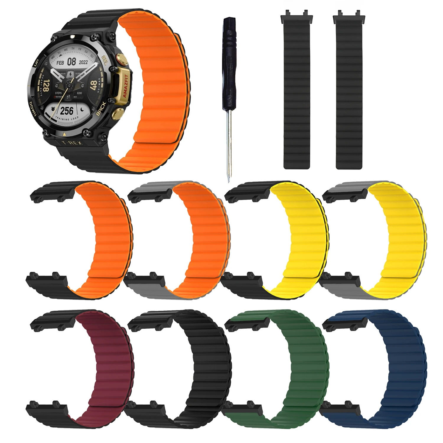 Magnetic Silicone Strap For Huami Amazfit T-Rex 2 Smart Watch Band Replaceable Wrist Belt For Xiaomi Amazfit T Rex TRex 2 Correa
Magnetic Silicone Strap For Huami Amazfit T-Rex 2 Smart Watch Band Replaceable Wrist Belt For Xiaomi Amazfit T Rex TRex 2 Correa