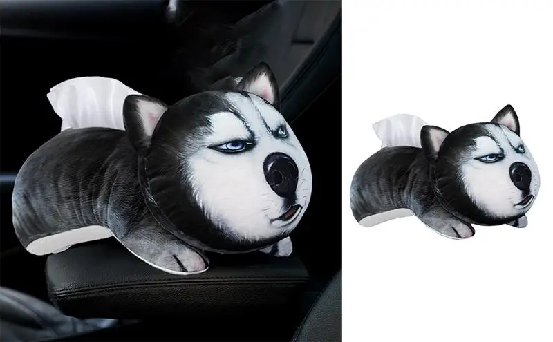 Автомобильная коробка для салфеток Husky, яркий держатель для салфеток в форме животного для транспортных средств, 3D автомобильная коробка для салфеток, заднее сиденье автомобиля
Автомобильная коробка для салфеток Husky, яркий держатель для салфеток в форме животного для транспортных средств, 3D автомобильная коробка для салфеток, заднее сиденье автомобиля