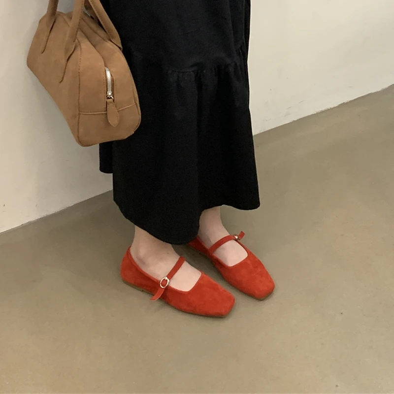 AIYUQI Mary Jane Shoes Women Flat 2025 Spring Shoes Female Genuine Leather Square Head Non-slip Large Size Ballet Shoes Women AIYUQI Mary Jane Shoes Women Flat 2025 Spring Shoes Female Genuine Leather Square Head Non-slip Large Size Ballet Shoes Women