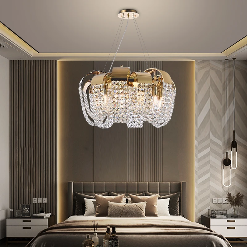 Luxury crystal chandelier gold/chrome creative design living room suspension light fixture indoor decor villa lobby lustre lamp
Luxury crystal chandelier gold/chrome creative design living room suspension light fixture indoor decor villa lobby lustre lamp