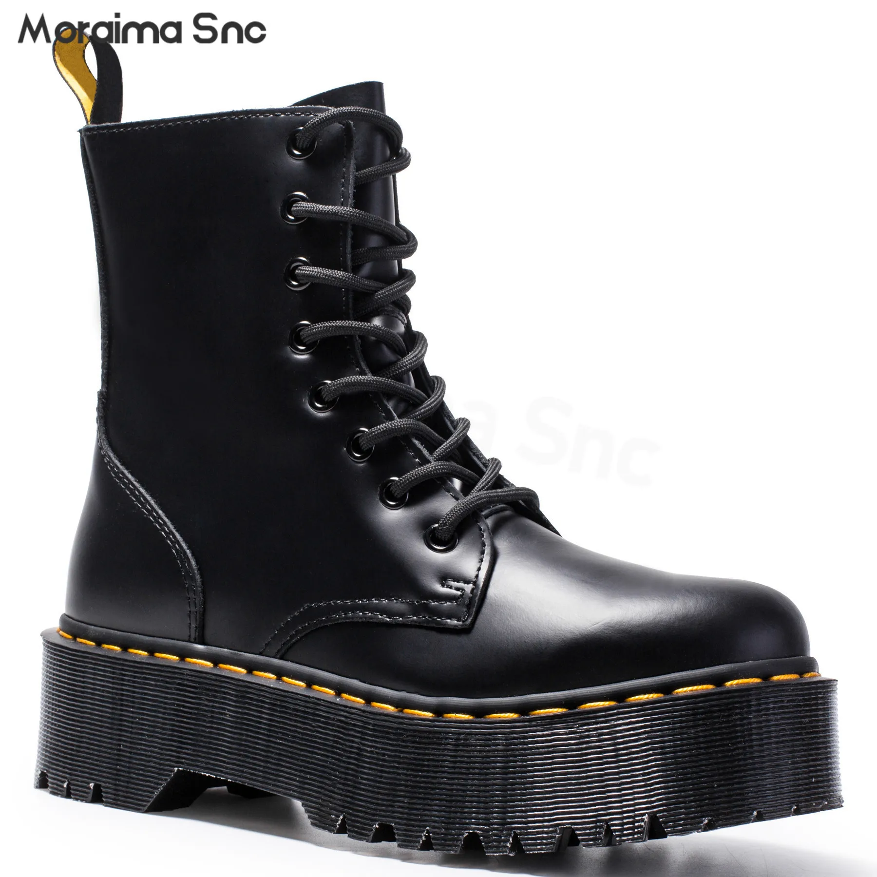 Thick Sole Side Zipper Lace-Up Boots Round Toe Black and White Casual Work Boots Large Size Fashion Boots for Men and Women
Thick Sole Side Zipper Lace-Up Boots Round Toe Black and White Casual Work Boots Large Size Fashion Boots for Men and Women