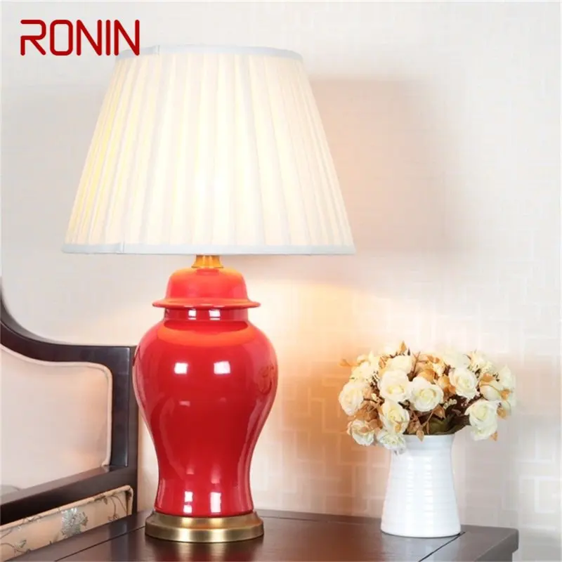 RONIN Ceramic Table Light Brass Red Contemporary Luxury Desk Lamp LED For Home Bedside Bedroom
RONIN Ceramic Table Light Brass Red Contemporary Luxury Desk Lamp LED For Home Bedside Bedroom