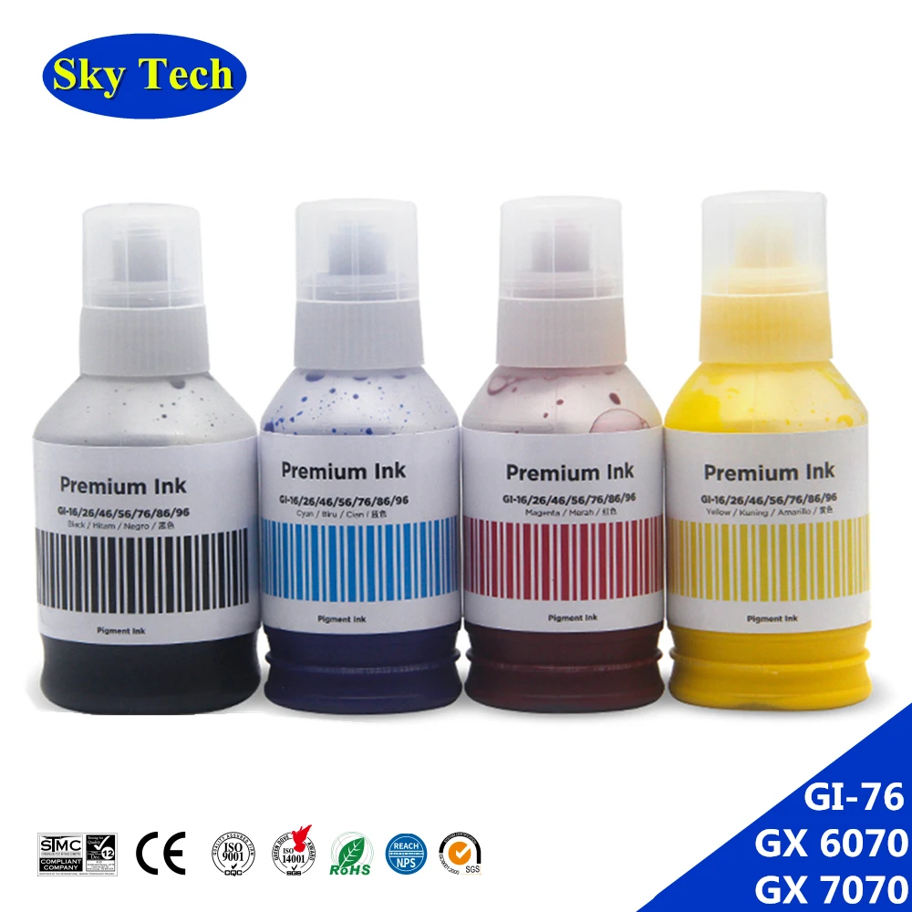Sky Quality Refill Ink GI76 GI-76 GI 76 bottle ink For Canon Maxify GX6070 GX7070 etc printer
Sky Quality Refill Ink GI76 GI-76 GI 76 bottle ink For Canon Maxify GX6070 GX7070 etc printer