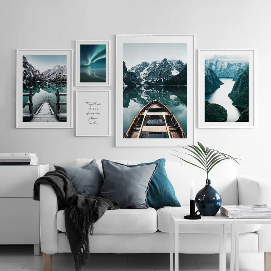 Scandinavian Nature Wooden Boat Lake Mountain Wall Art Print Paper Canvas Painting Nordic Poster Decor Pictures For Living Room
Scandinavian Nature Wooden Boat Lake Mountain Wall Art Print Paper Canvas Painting Nordic Poster Decor Pictures For Living Room