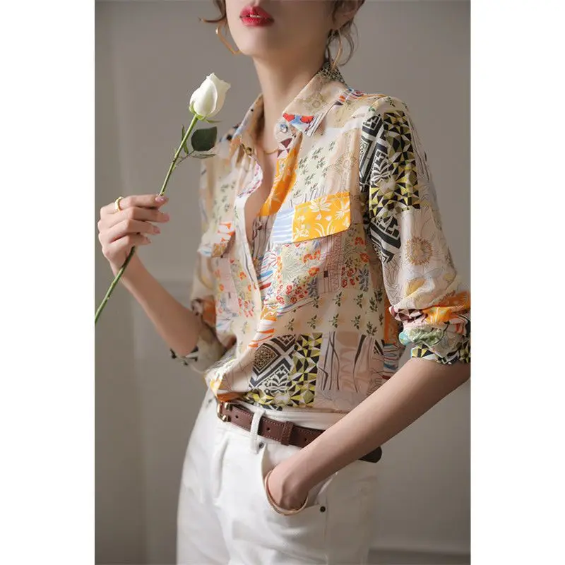 Рубашка с принтом женская новая свободная рубашка с длинным рукавом для весны и лета 2023 Модный повседневный Топ
Рубашка с принтом женская новая свободная рубашка с длинным рукавом для весны и лета 2023 Модный повседневный Топ