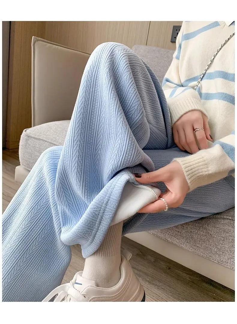 Pants Women Thickened Lamb Fleece Wide Leg Pants Plus Velvet Women's Autumn Winter Fashion Loose Pants Cashmere Casual Pants
Pants Women Thickened Lamb Fleece Wide Leg Pants Plus Velvet Women's Autumn Winter Fashion Loose Pants Cashmere Casual Pants