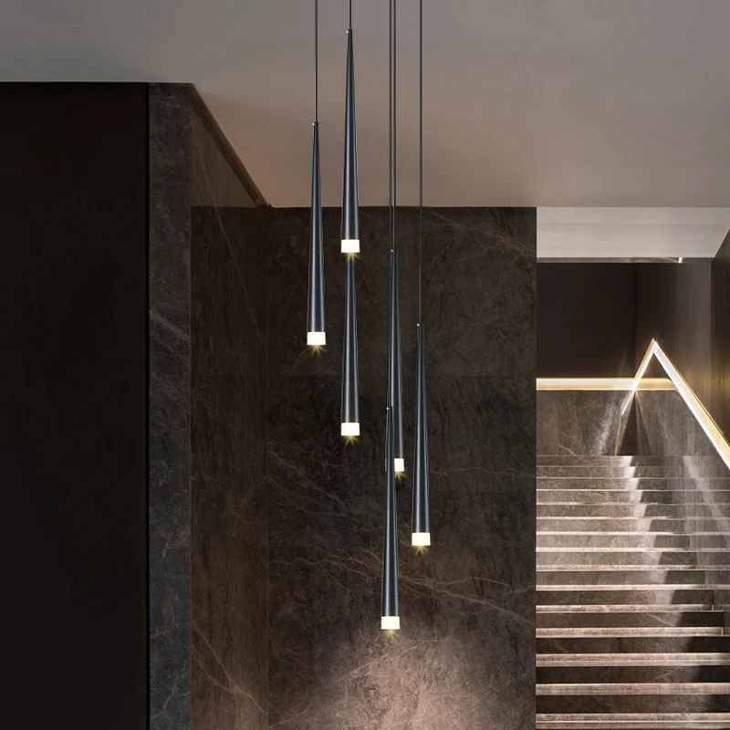 LED Living Room Staircase Pendant Lamp Dining Room Attic Hanging Lamp Black Gold Conical Kitchen Island Pendant Lamp
LED Living Room Staircase Pendant Lamp Dining Room Attic Hanging Lamp Black Gold Conical Kitchen Island Pendant Lamp