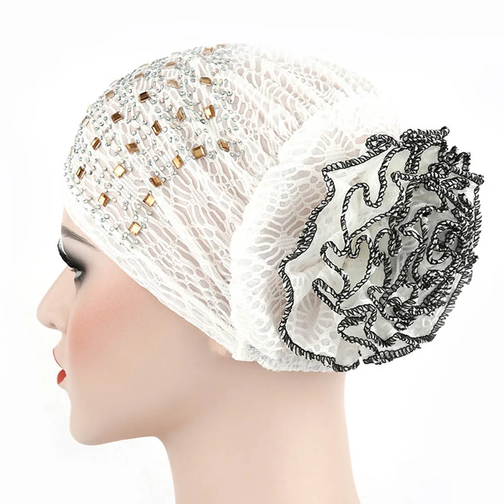 Square Rhinestones Head Beanie Women Summer Flower Muslim Hat for Lady Cotton Blends India Hat Fashion Cancer Chemo Hats
Square Rhinestones Head Beanie Women Summer Flower Muslim Hat for Lady Cotton Blends India Hat Fashion Cancer Chemo Hats