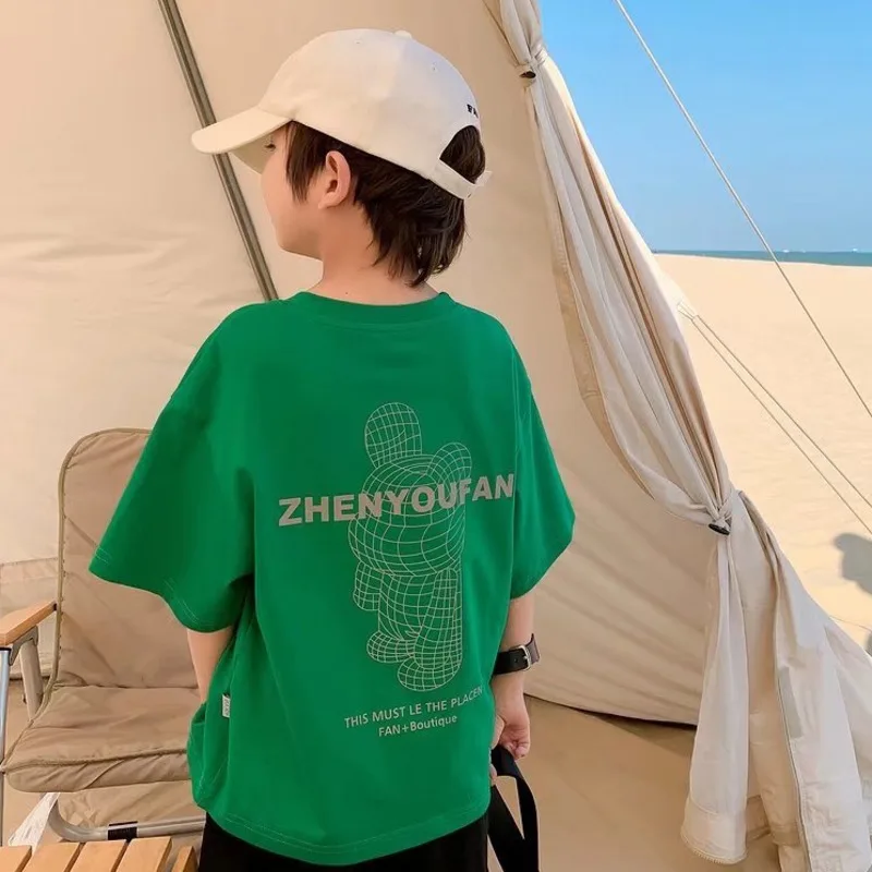 Children's Summer Clothing Boys Short Sleeved T-shirt New Summer Letter Print Children's Half Sleeved Baby Top
Children's Summer Clothing Boys Short Sleeved T-shirt New Summer Letter Print Children's Half Sleeved Baby Top