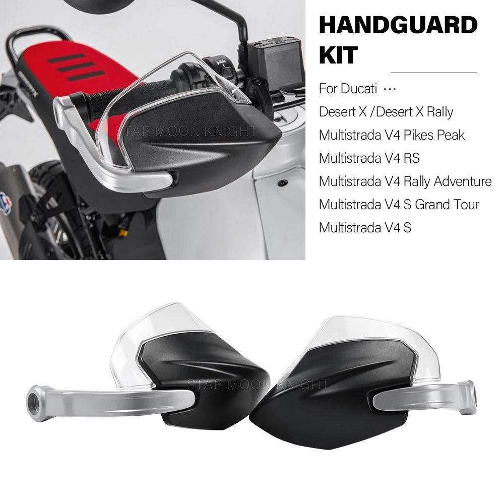 

For Ducati Multistrada V4 V4 Rally Adventure V4S Desert X Handguard Extension Kit Handlebar Wind Cover Oversized Hand guards