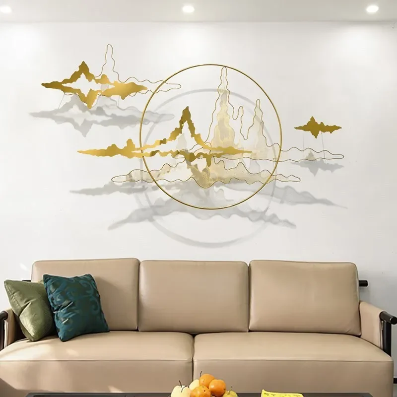

Living Room Porch Three-dimensional New Chinese Wall Decoration Restaurant Wall Decoration Hanging Wrought Iron Wall Hanging