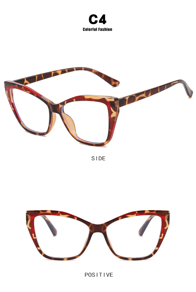 Stylowe okulary kocie oczy w kolorowych oprawkach PLUSY i MINUSY 19 S85591e3b31bc40cfa5423e3fc4c18519y