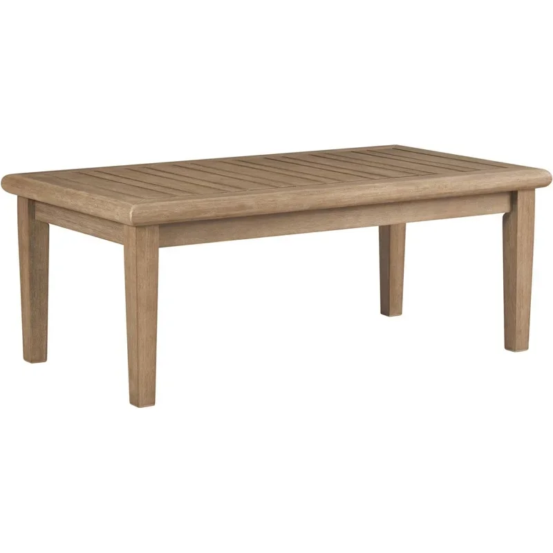 Gerianne Outdoor Rectangular Eucalyptus Wood Slat Top Coffee Table, Beige
Gerianne Outdoor Rectangular Eucalyptus Wood Slat Top Coffee Table, Beige