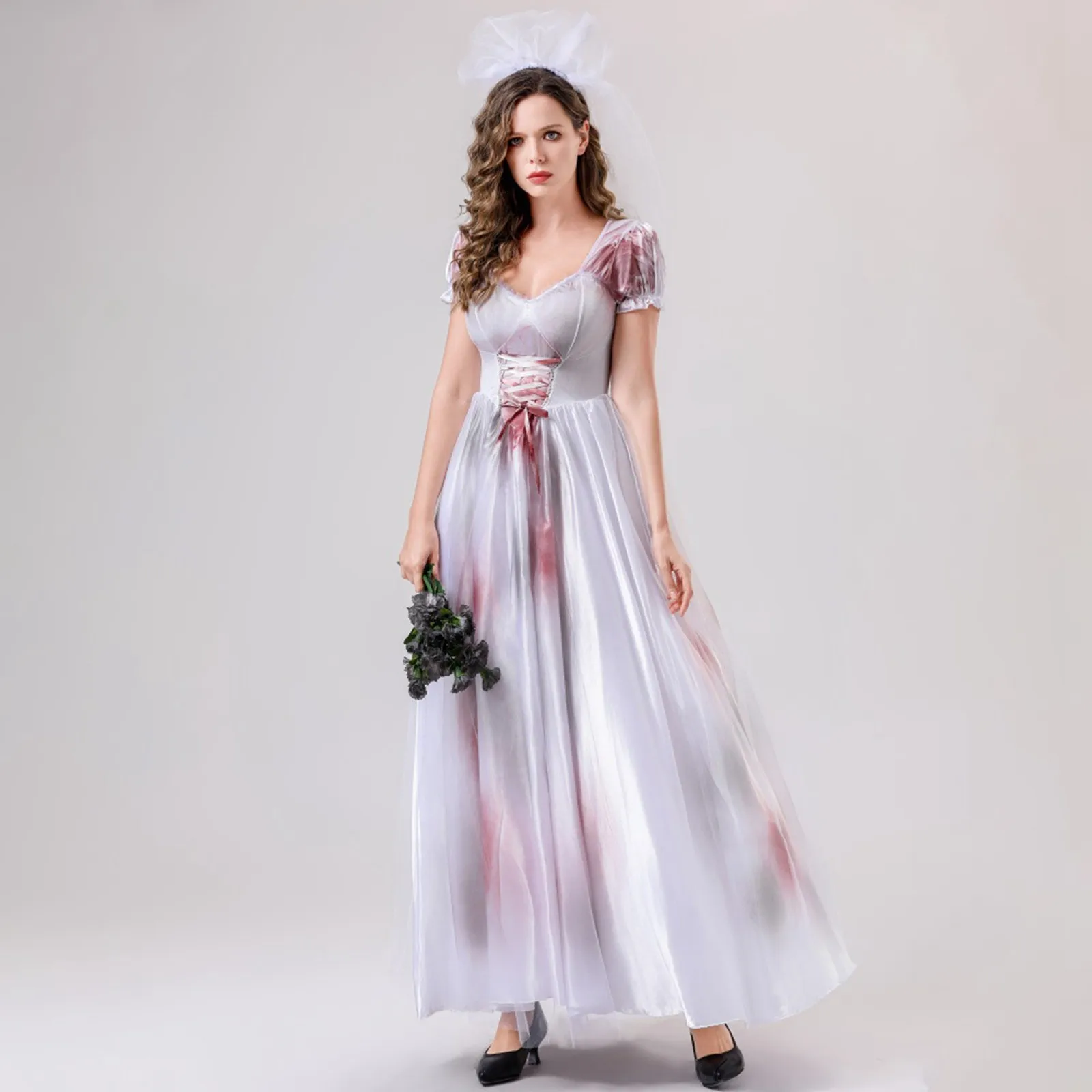 Ghostly Bridal Halloween Cosplay Costume Dress Women's Gown For Cosplay Masquerade Stage Irish Medieval Court Dresses for Women
Ghostly Bridal Halloween Cosplay Costume Dress Women's Gown For Cosplay Masquerade Stage Irish Medieval Court Dresses for Women