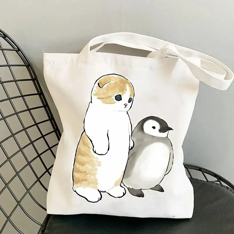 Cute Cat Print Tote Bag - Large Capacity Shopping Bag 4 S855b805b6ca74b5a9f2a53ed5b38dc74j