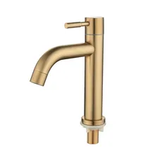 1pcs Cold Water Faucet Kitchen Sink Basin Single Rod SUS304 Brushed Gold Stainless Steel Basin Faucet Cold For Bathroom Faucet
1pcs Cold Water Faucet Kitchen Sink Basin Single Rod SUS304 Brushed Gold Stainless Steel Basin Faucet Cold For Bathroom Faucet