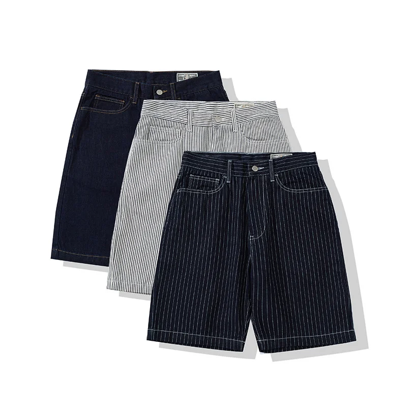 AMEKAJI Five-point Denim Shorts Railway Striped Pants Outdoor Hiking Trekking Fishing Climbing Students Clothing Tooling overall
AMEKAJI Five-point Denim Shorts Railway Striped Pants Outdoor Hiking Trekking Fishing Climbing Students Clothing Tooling overall