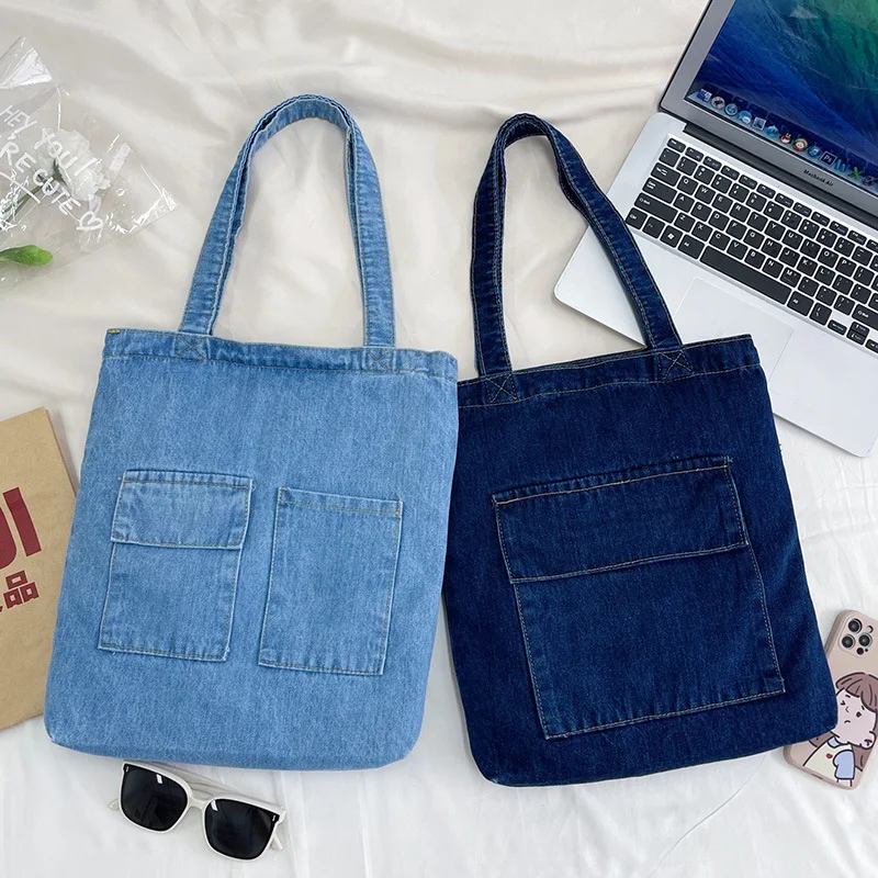 2023 Large Capacity Women Shoulder Bags Wild Casual Handbag Street Canvas Denim Shoulder Bag Solid Color Zipper Shopping Bag
2023 Large Capacity Women Shoulder Bags Wild Casual Handbag Street Canvas Denim Shoulder Bag Solid Color Zipper Shopping Bag