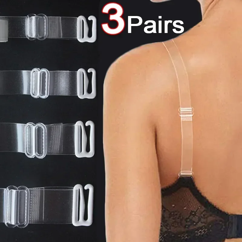 

Аксессуары 3 прозрачных ремешка силиконовые съемные плечевые женские эластичные бюстгальтеры Невидимые Регулируемые ремешки для нижнего белья