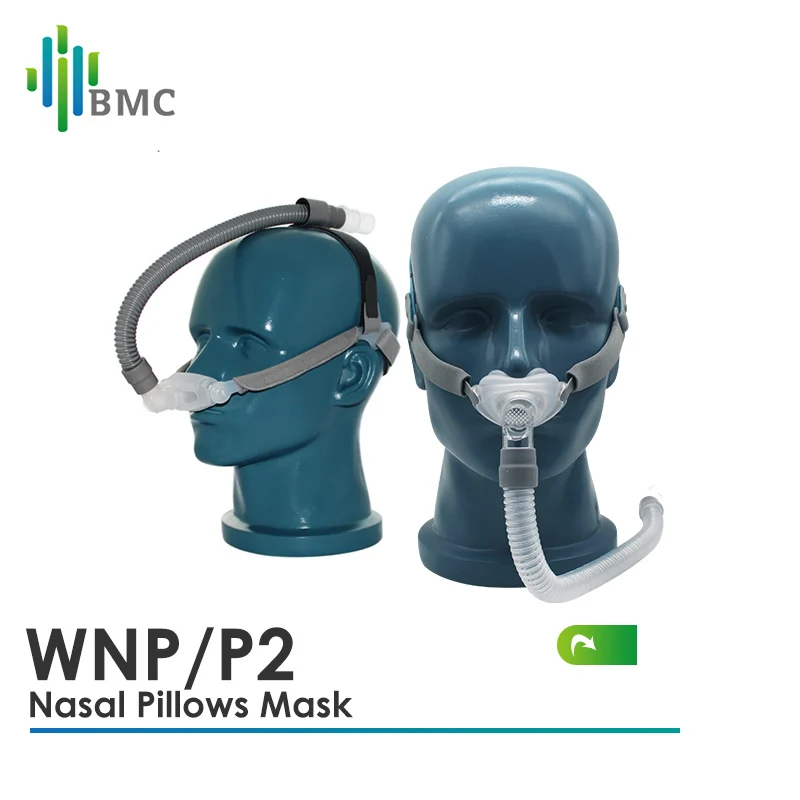 

CPAP Nasal Pillows Mask WNP P2 With 3 Sizes Cushions Respirator Tube Nasal for Air Breathing Sleeping Apnea Anti Snoring Device