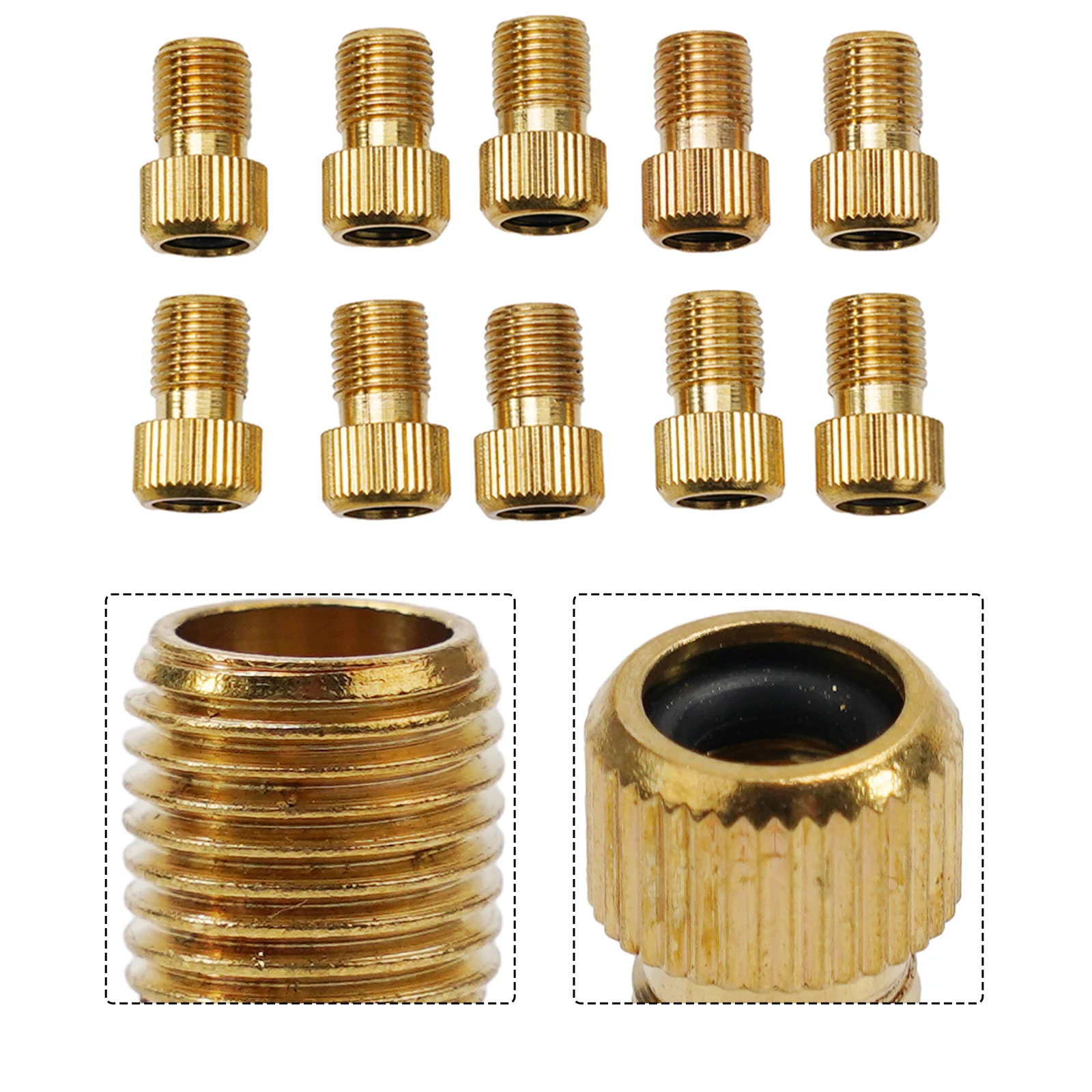10pcs For-Presta To For-Schrader Valve Adapter Converter Bicycle Bike Tire Tube Small Golden Big Wheel Bike Accessories
10pcs For-Presta To For-Schrader Valve Adapter Converter Bicycle Bike Tire Tube Small Golden Big Wheel Bike Accessories