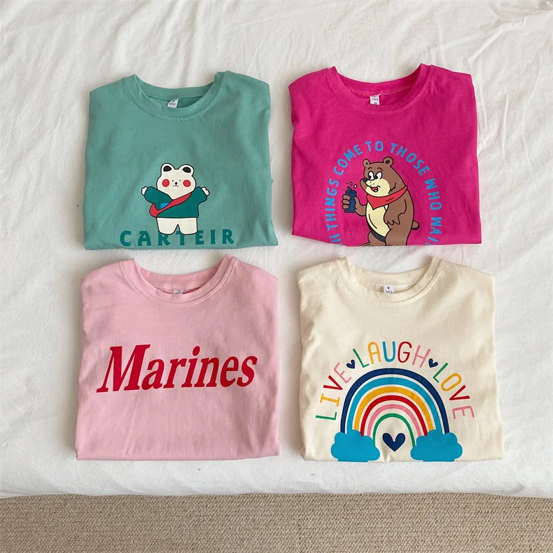2025 Summer New Children Short Sleeve T Shirts Cute Cartoon Print Boys Girls Cotton T Shirt Baby Casual Tops Kids Clothes 2 S855fd57f39044ca9960e4f3125b402d5f