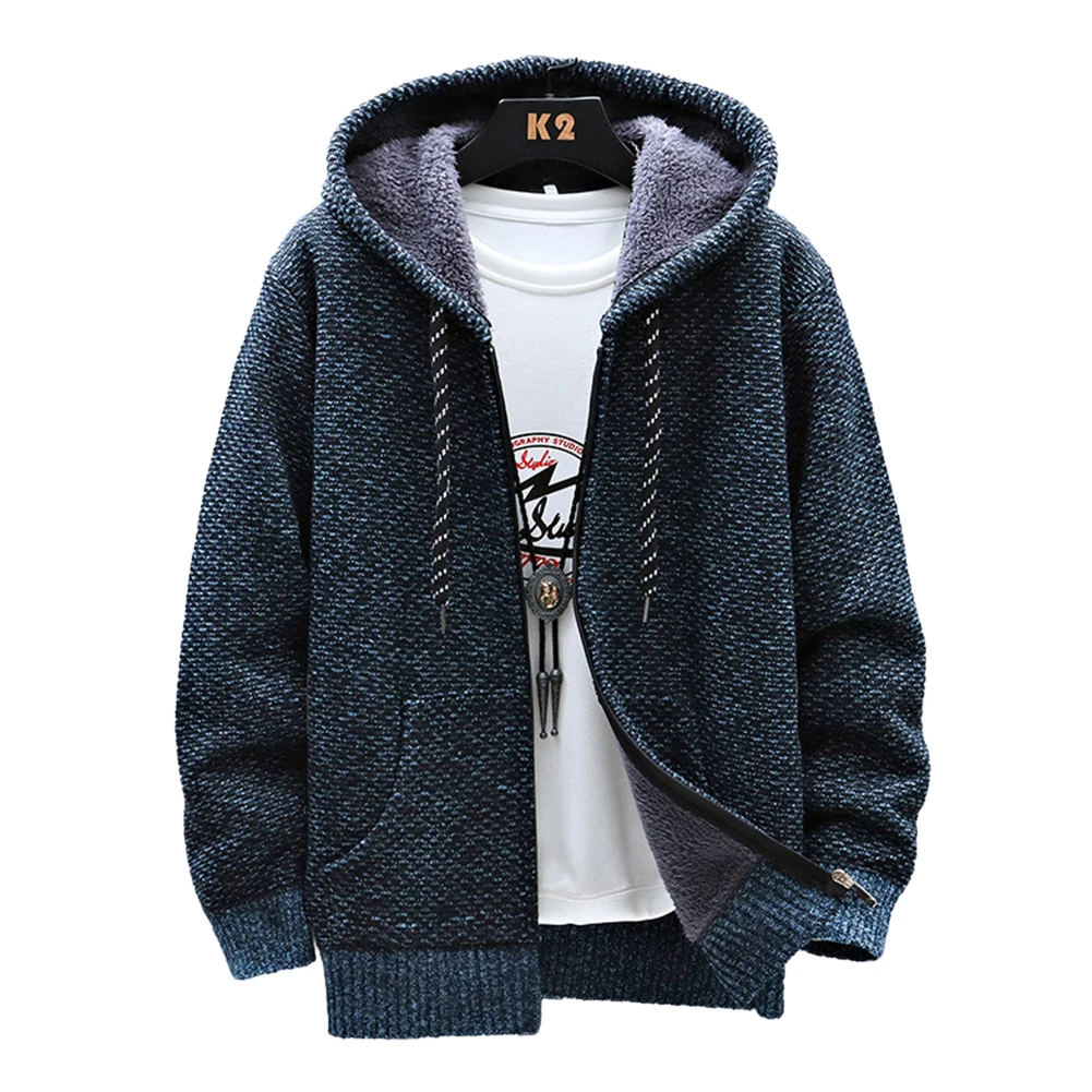 Fashion Men's Hooded Sweater Cardigans Coat Warm Fleece Winter Jackets Zip-Up Knitted Thick Sweatercoat Tops Men Clothing
Fashion Men's Hooded Sweater Cardigans Coat Warm Fleece Winter Jackets Zip-Up Knitted Thick Sweatercoat Tops Men Clothing