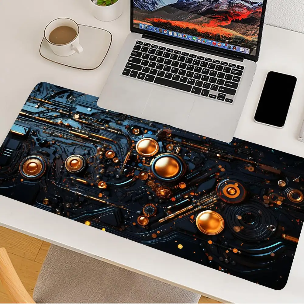 

Mechanical Era Art Technology 900x400 XXL Mouse Pad Leather PU waterproof table kawaii Hot desk mat gaming Mat tapis de souris mat portable