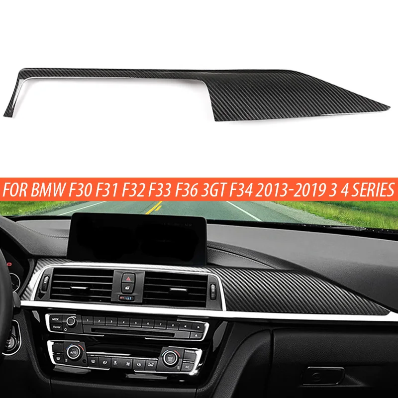

LHD Carbon Fiber Look Car Center Console Dashboard Panel Trim Cover For BMW F30 F31 F32 F33 F36 3GT F34 2013-2019 Fit 3 4 Series