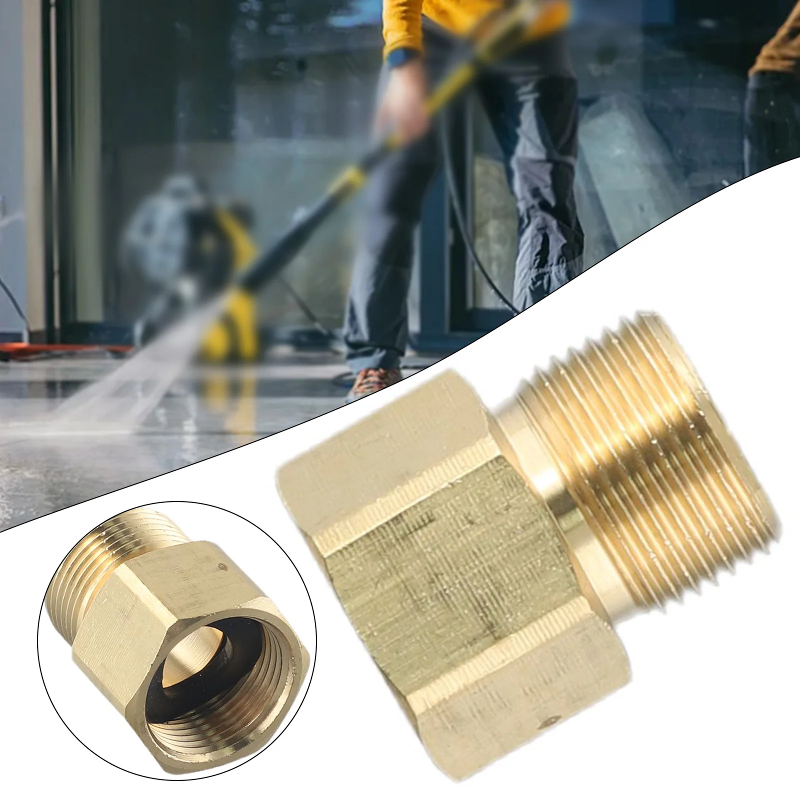 Pressure Washer Adapter M22 15mm Male Thread To M22 14mm Female Metric Connector Brass 4500 PSI Pressure Washer Parts
Pressure Washer Adapter M22 15mm Male Thread To M22 14mm Female Metric Connector Brass 4500 PSI Pressure Washer Parts